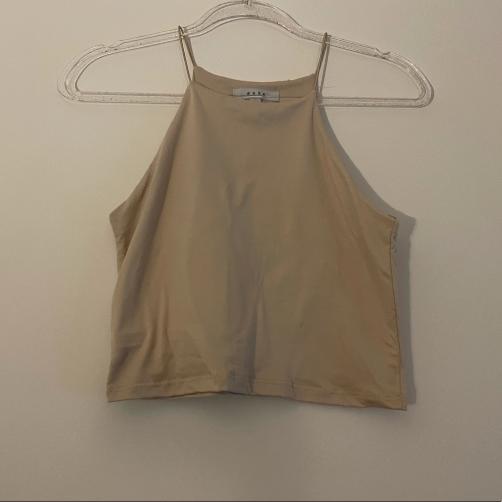 Tan Halter Tank Top